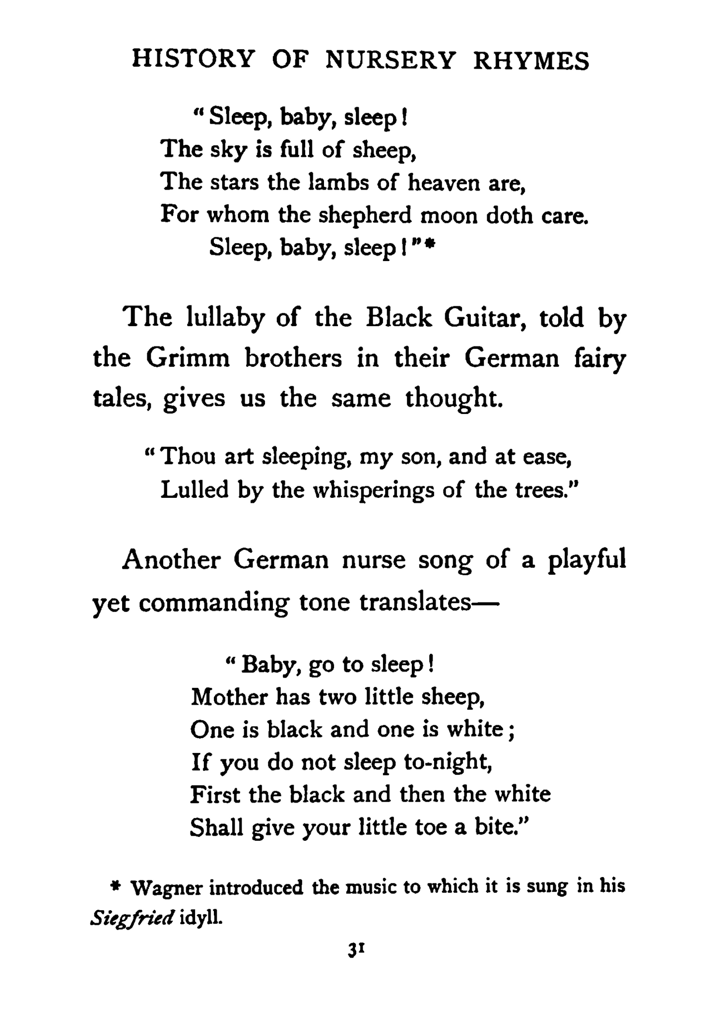 A History of Nursery Rhymes