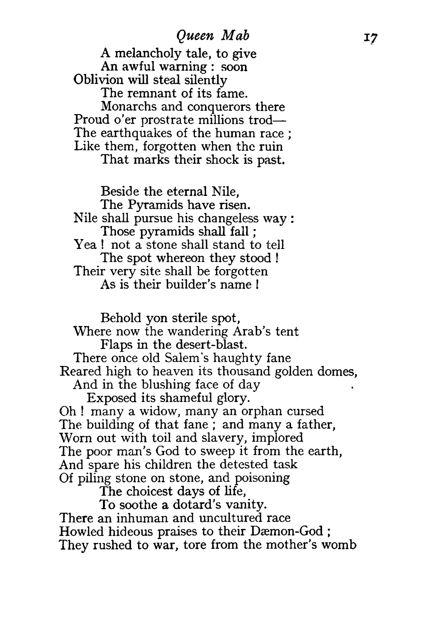 Percy Bysshe Shelley - Poems