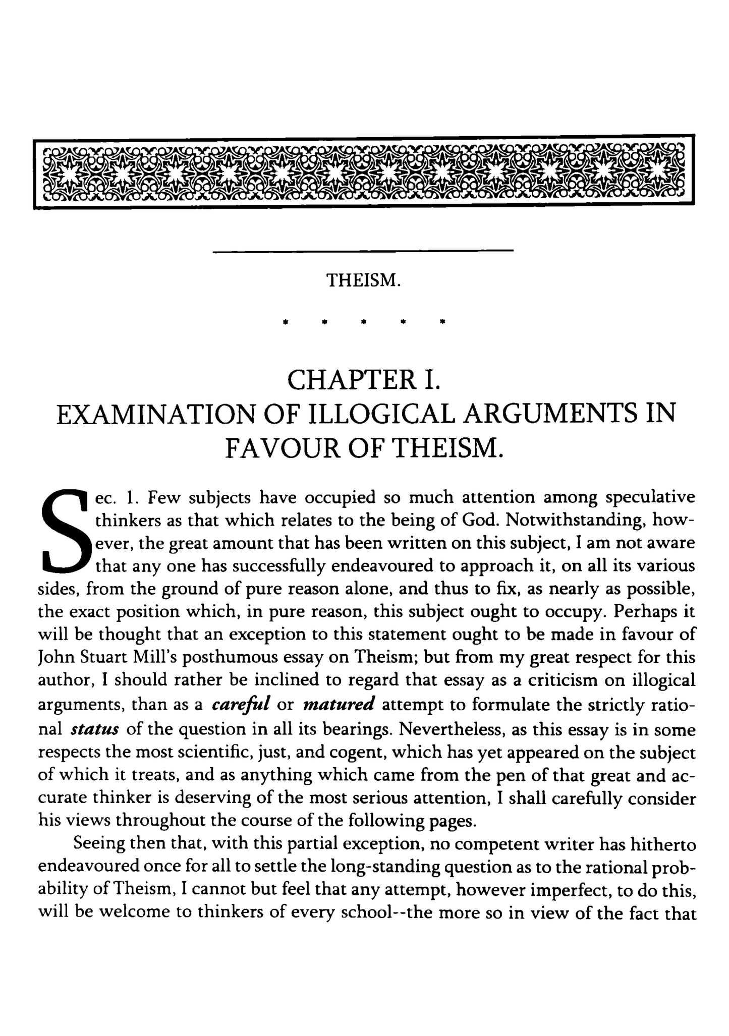 A Candid Examination of Theism