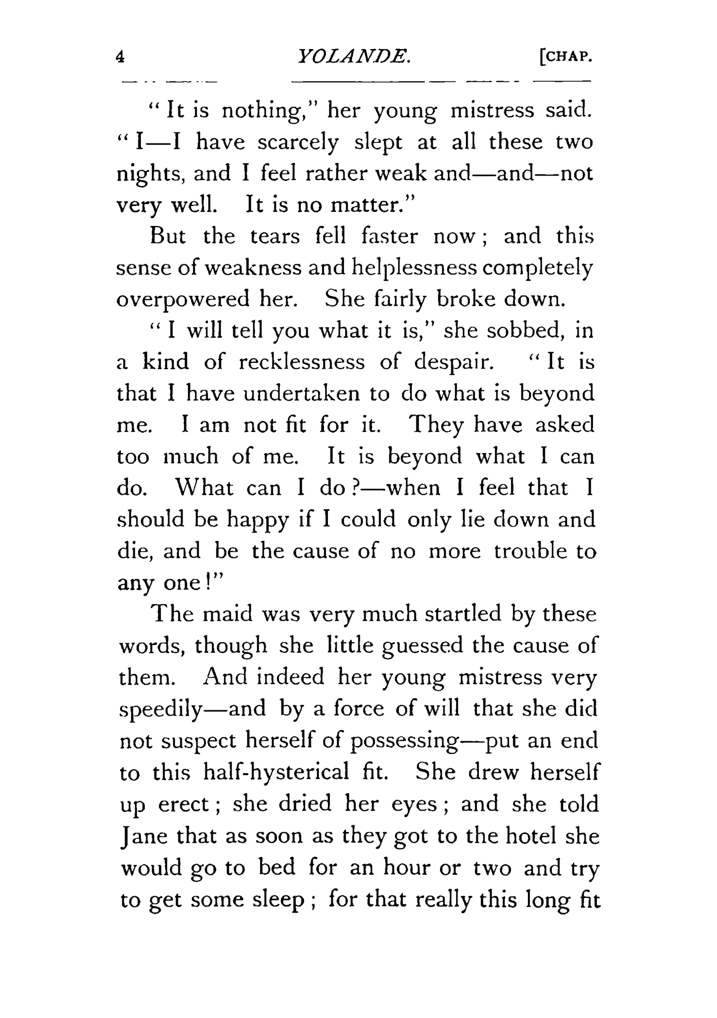 Yolande - The Story of a Daughter - Vol. III