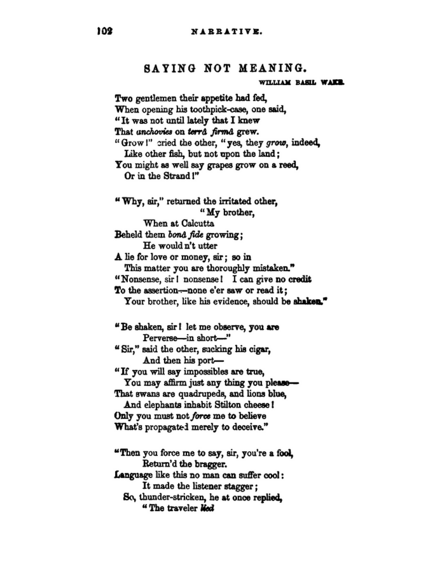 The Humorous Poetry of the English Language