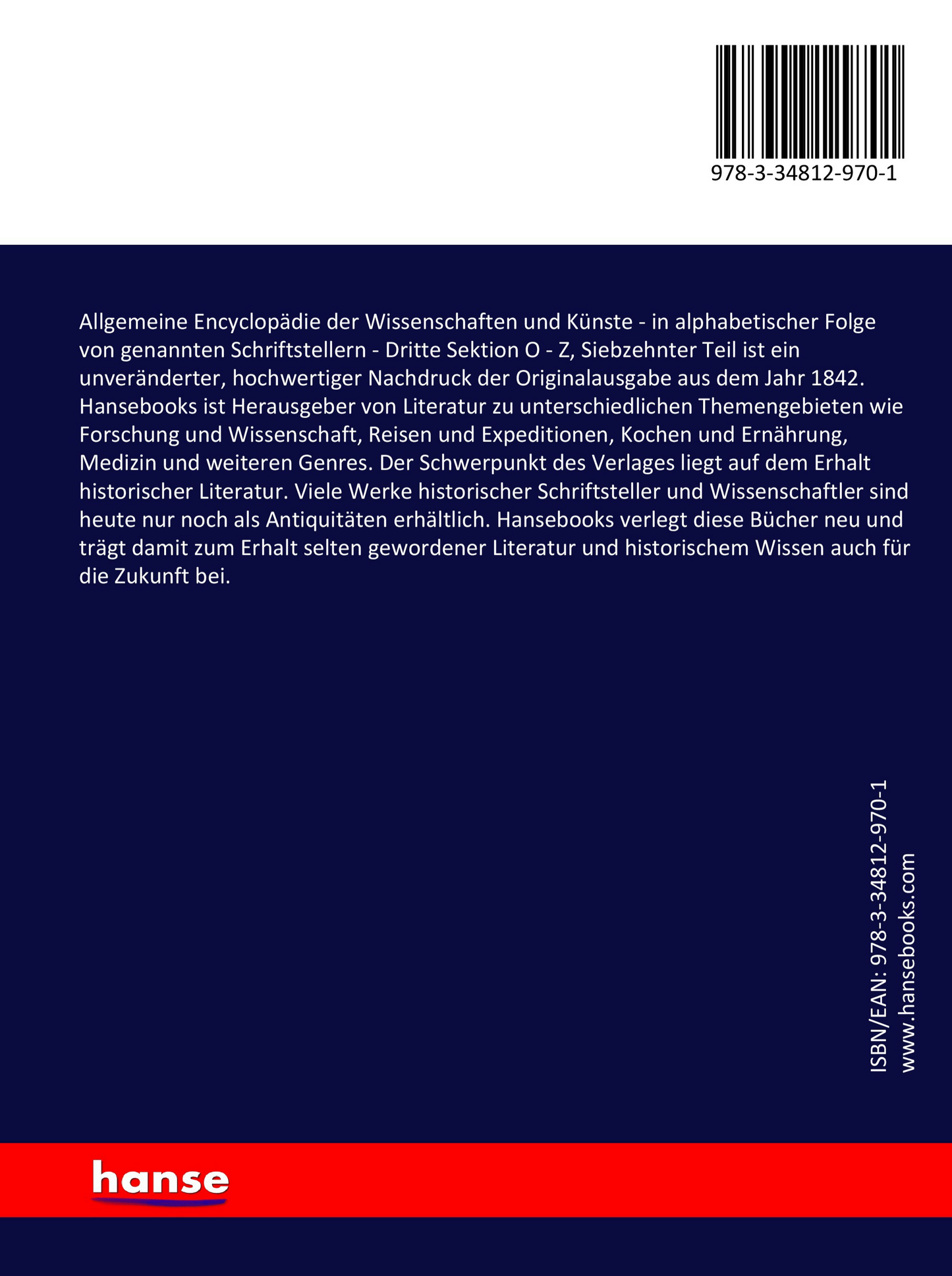Allgemeine Encyclopädie der Wissenschaften und Künste - Siebzehnter Teil
