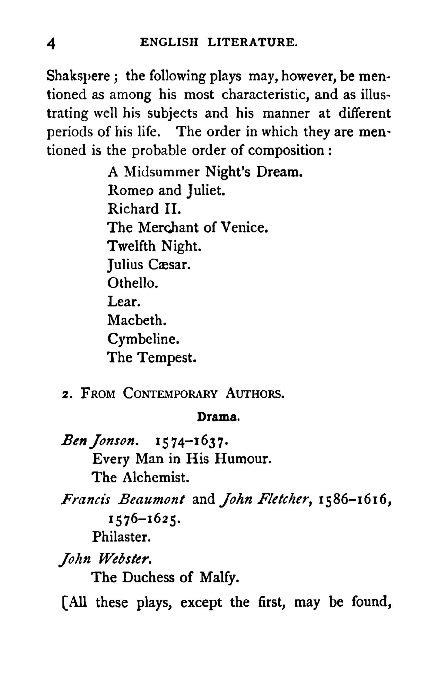 Five Short Courses of Reading in English Literature - Page 14