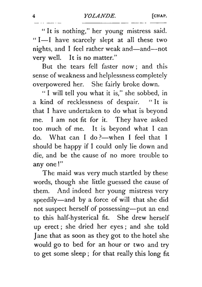 Yolande - The Story of a Daughter - Vol. III