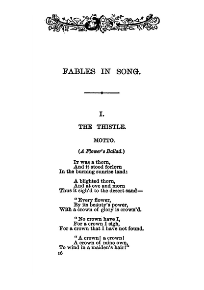 Fables in Song