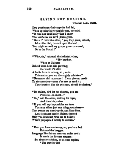 The Humorous Poetry of the English Language