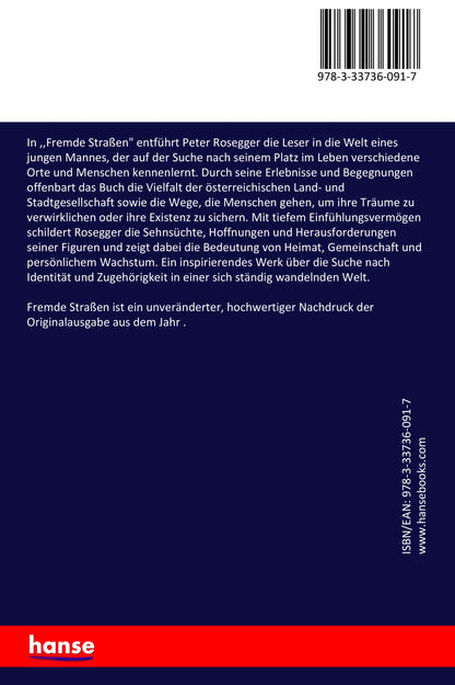 Fremde Straßen - Back Cover