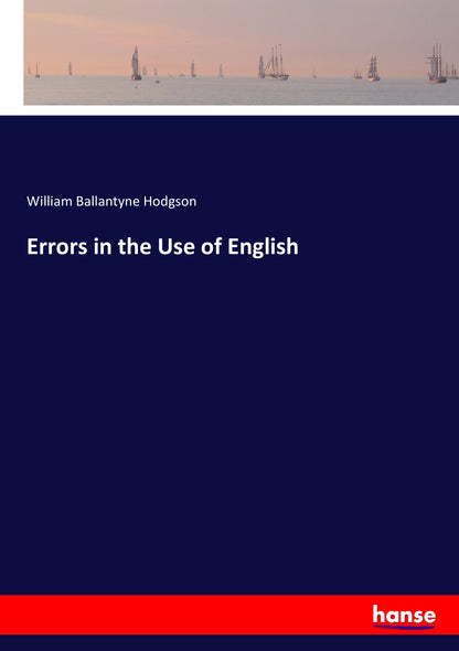 Errors in the Use of English - Front Cover