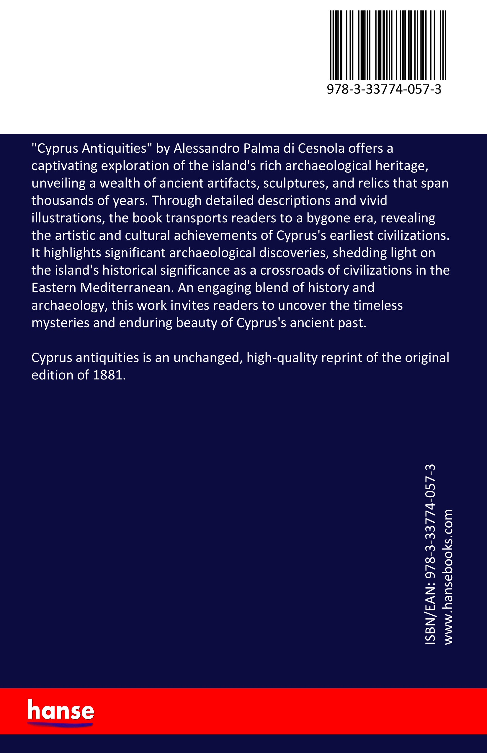 Cyprus antiquities - Back Cover