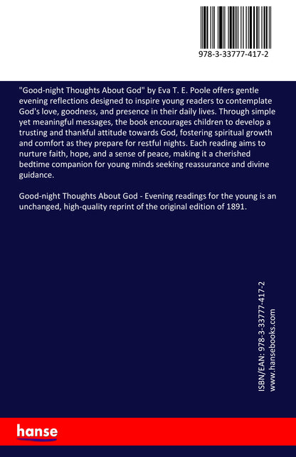 Good-night Thoughts About God - Back Cover