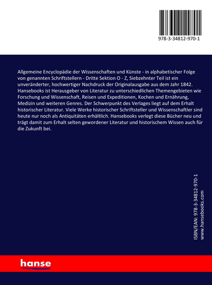 Allgemeine Encyclopädie der Wissenschaften und Künste - Siebzehnter Teil