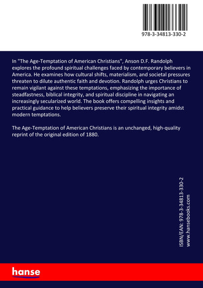 The Age-Temptation of American Christians - Back Cover
