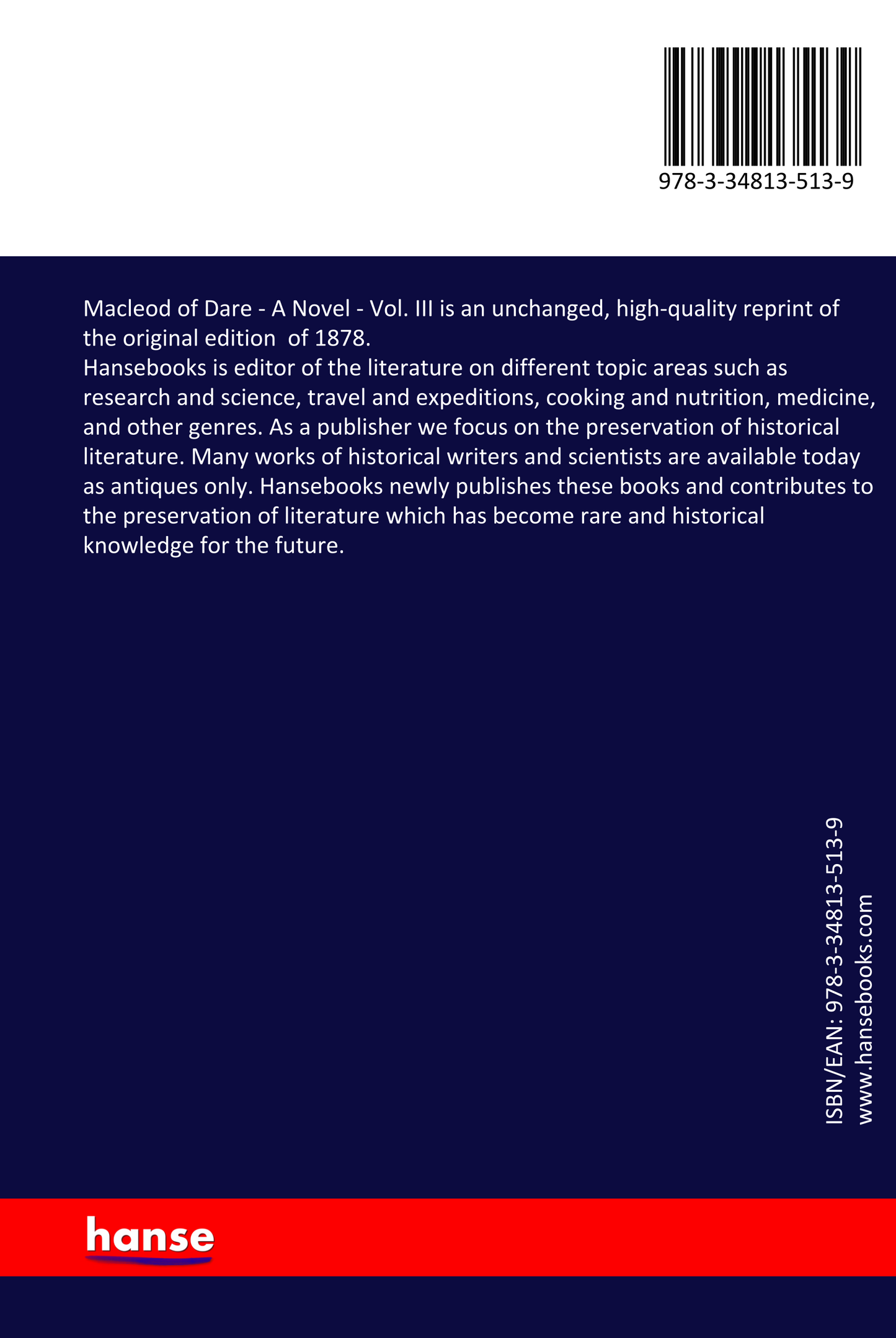Macleod of Dare . Vol. III