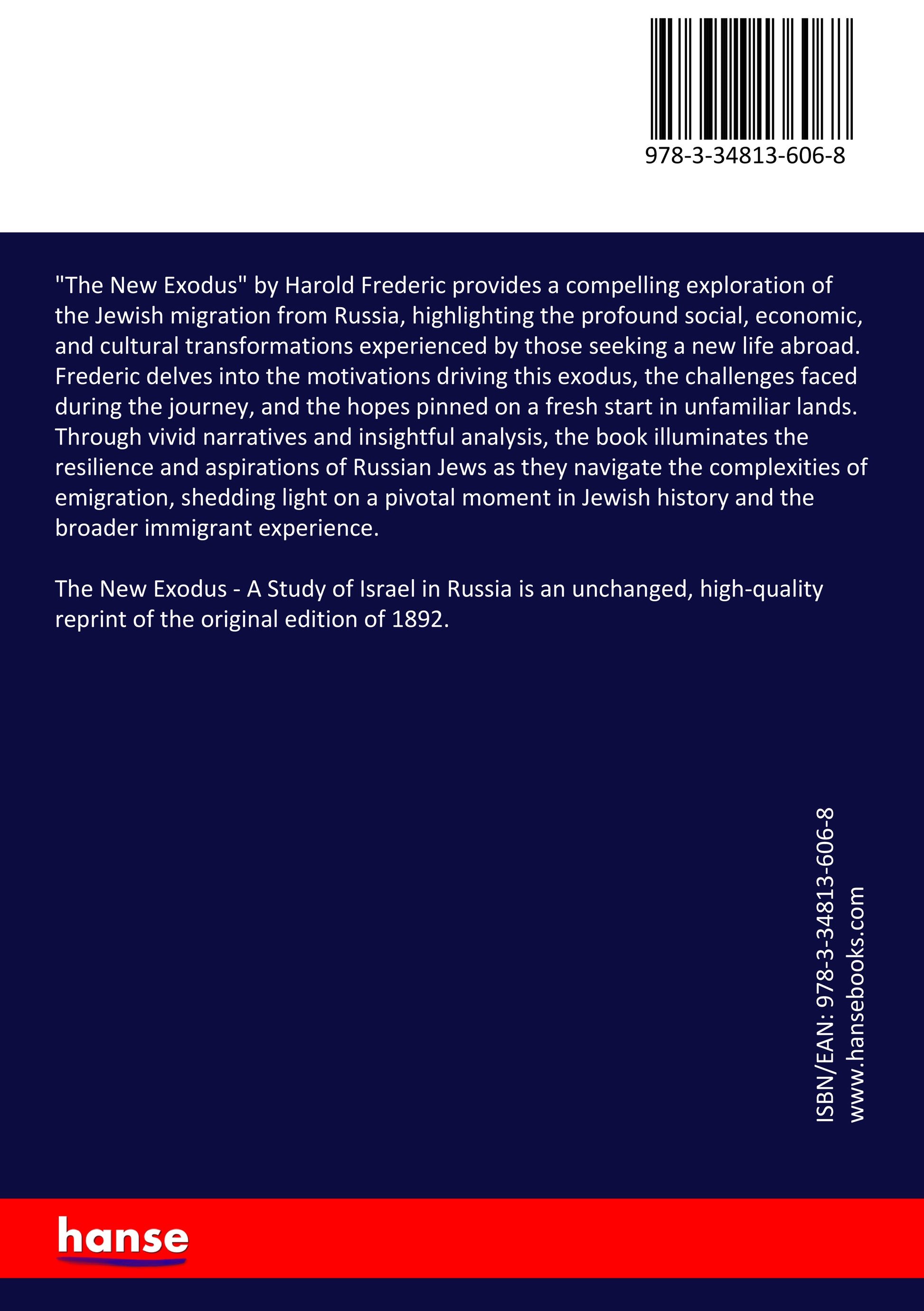 The New Exodus - Back Cover