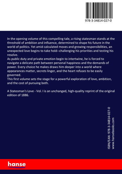 A Statesman's Love - Back Cover
