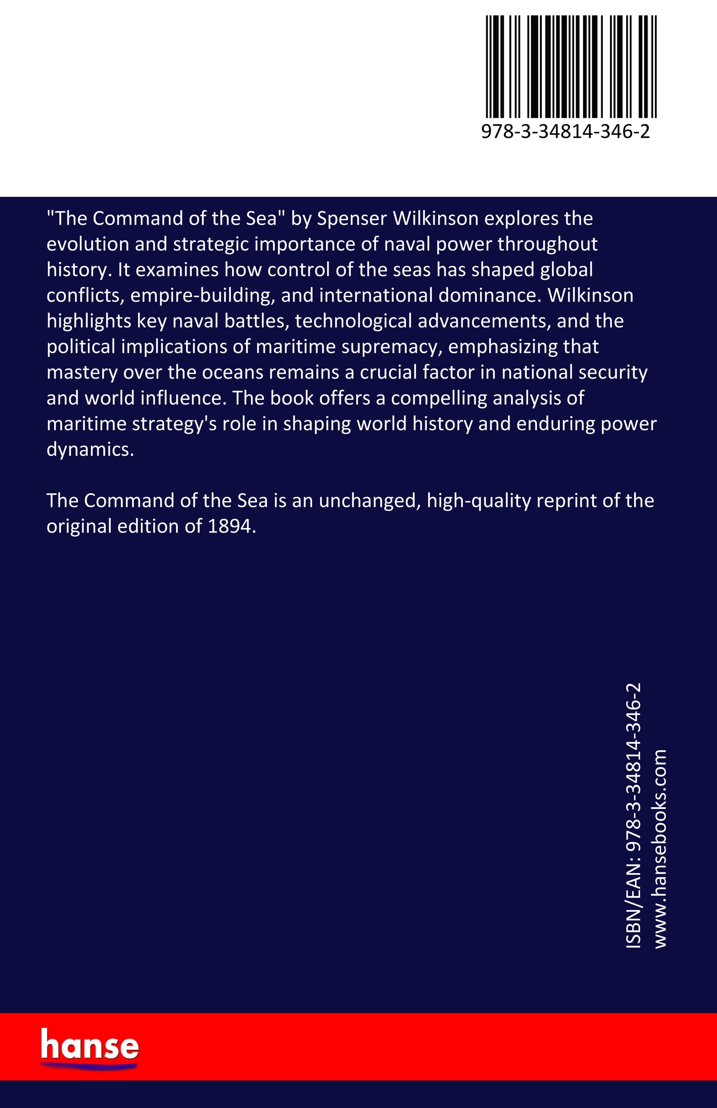 The Command of the Sea - Back Cover