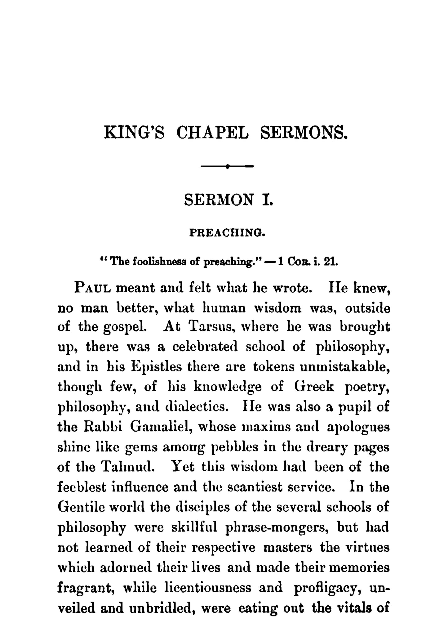King's Chapel Sermons - Page 11