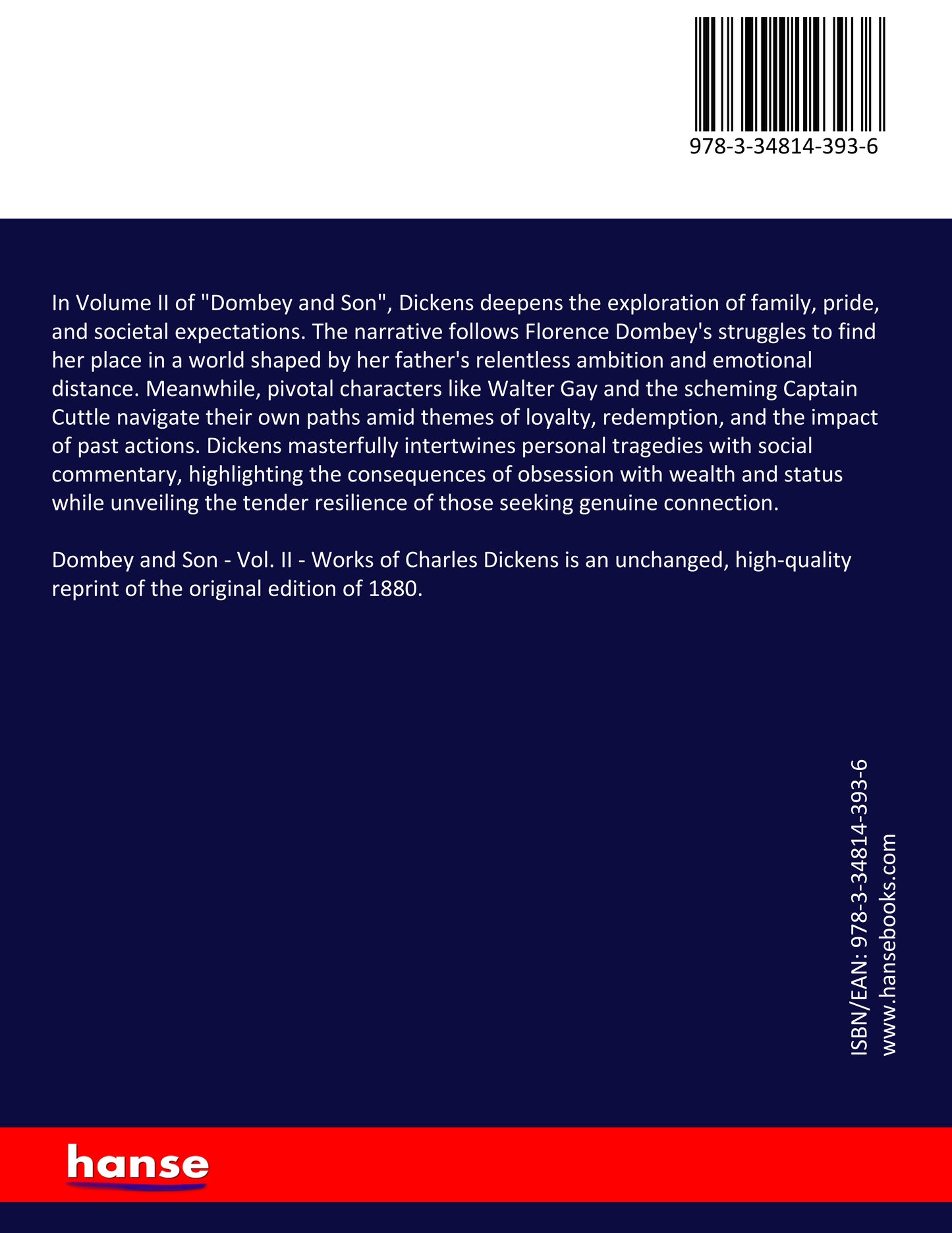Dombey and Son - Vol. II - Back Cover