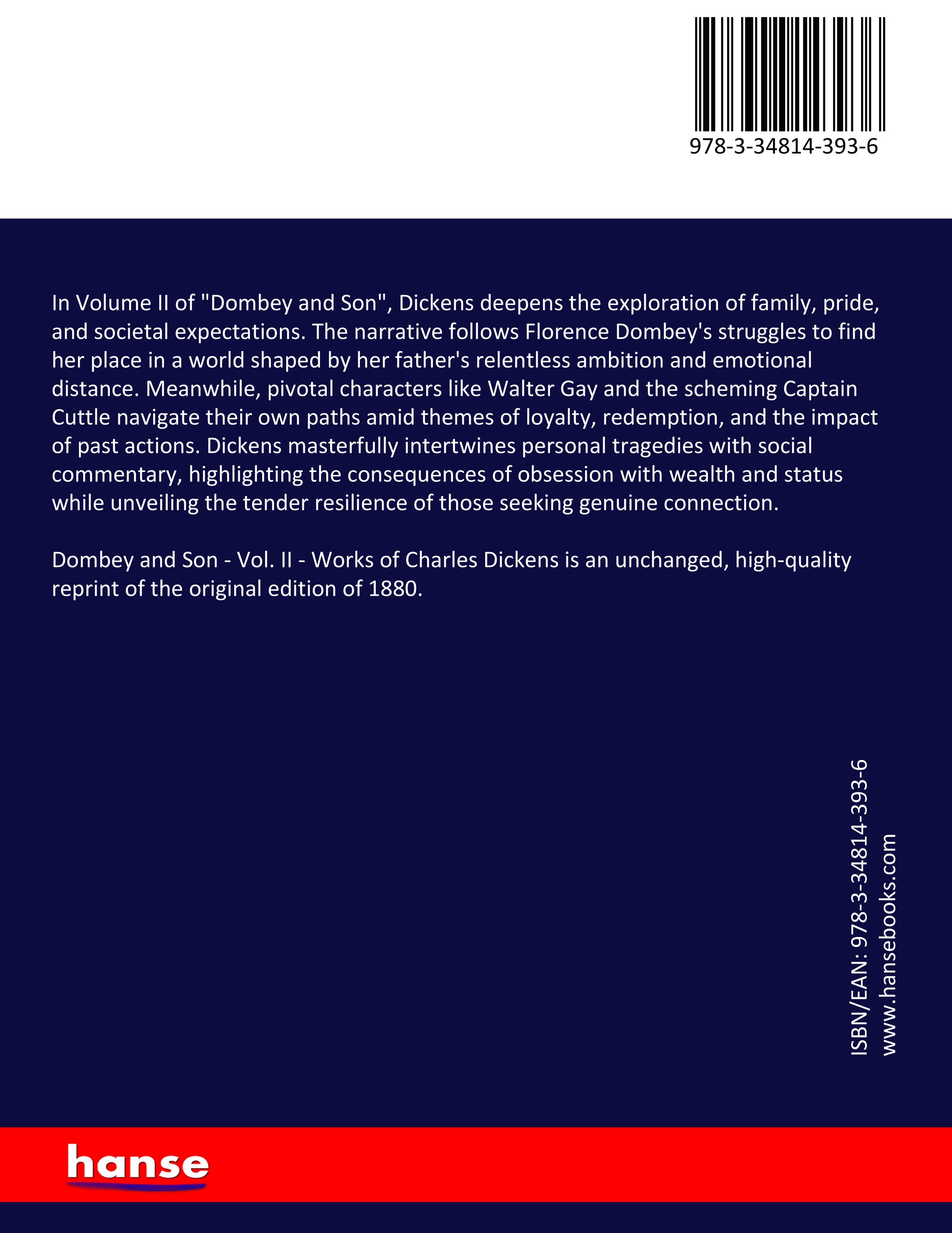Dombey and Son - Vol. II - Back Cover