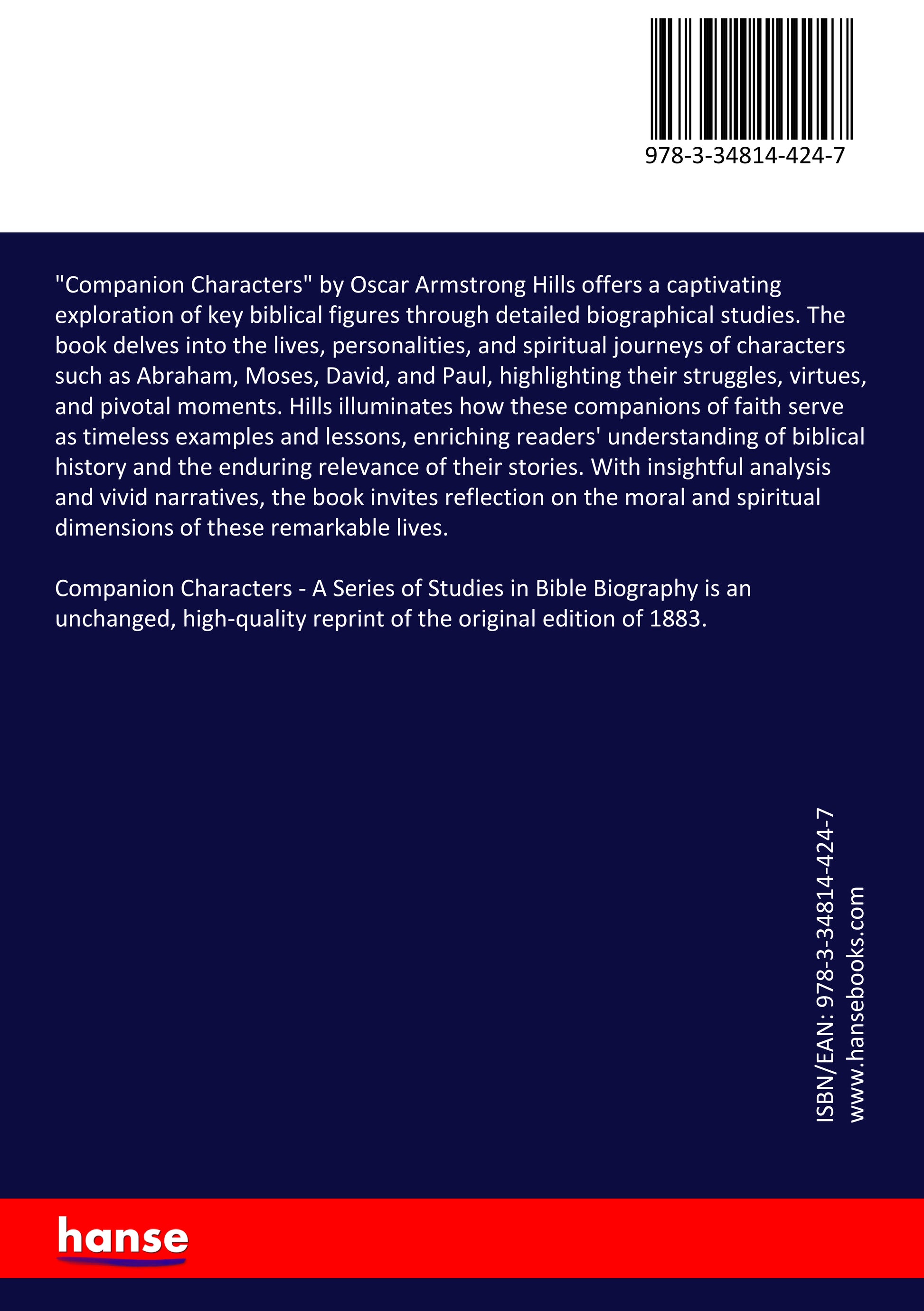 Companion Characters - Back Cover