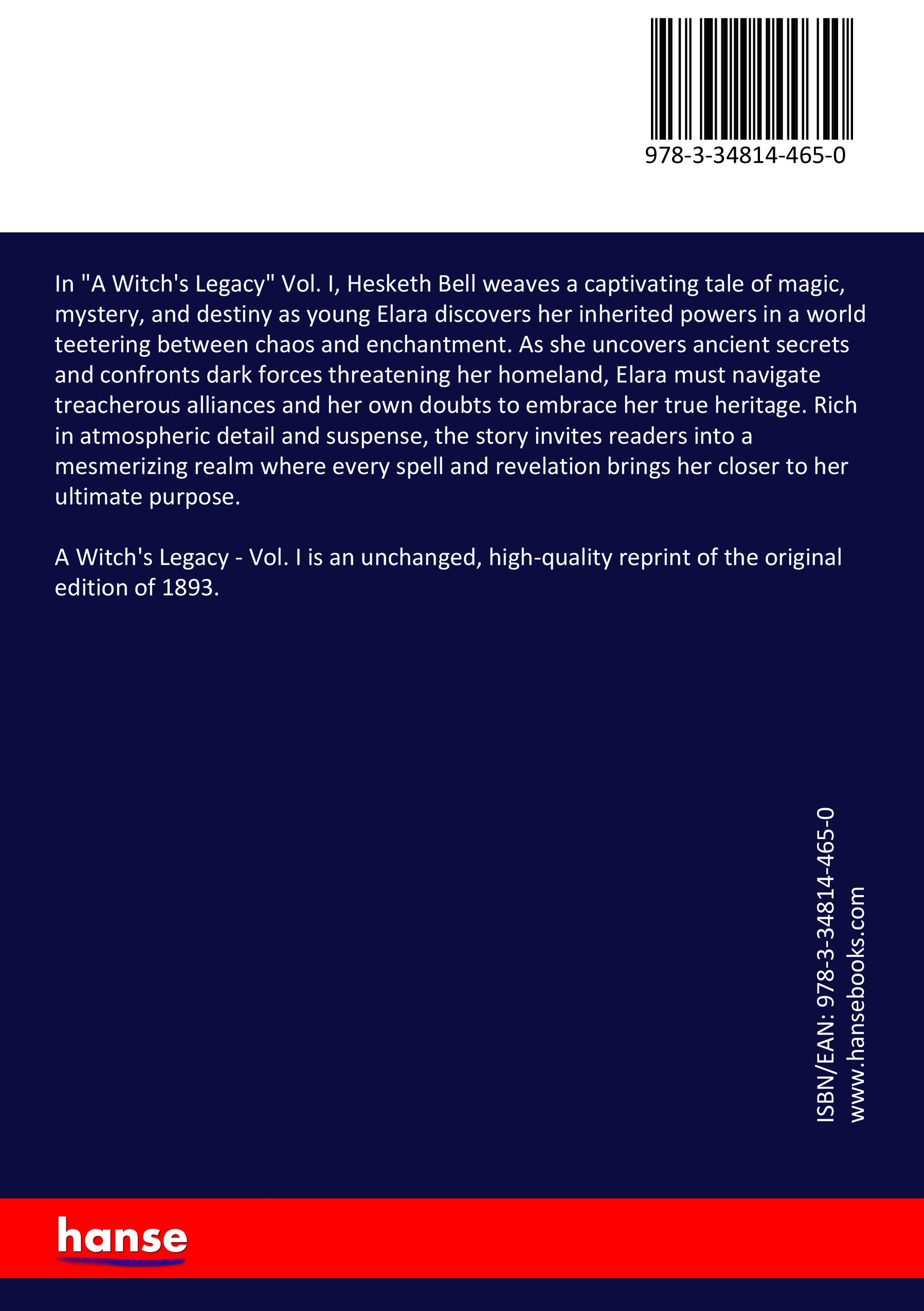 A Witch's Legacy - Back Cover