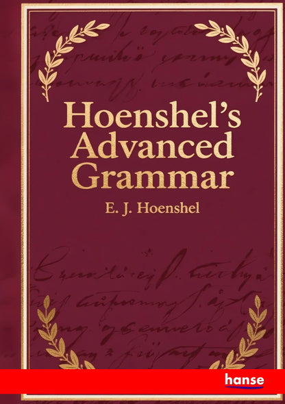 Hoenshel's Advanced Grammar - Front Cover