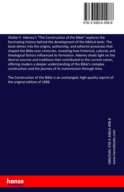 The Construction of the Bible - Back Cover