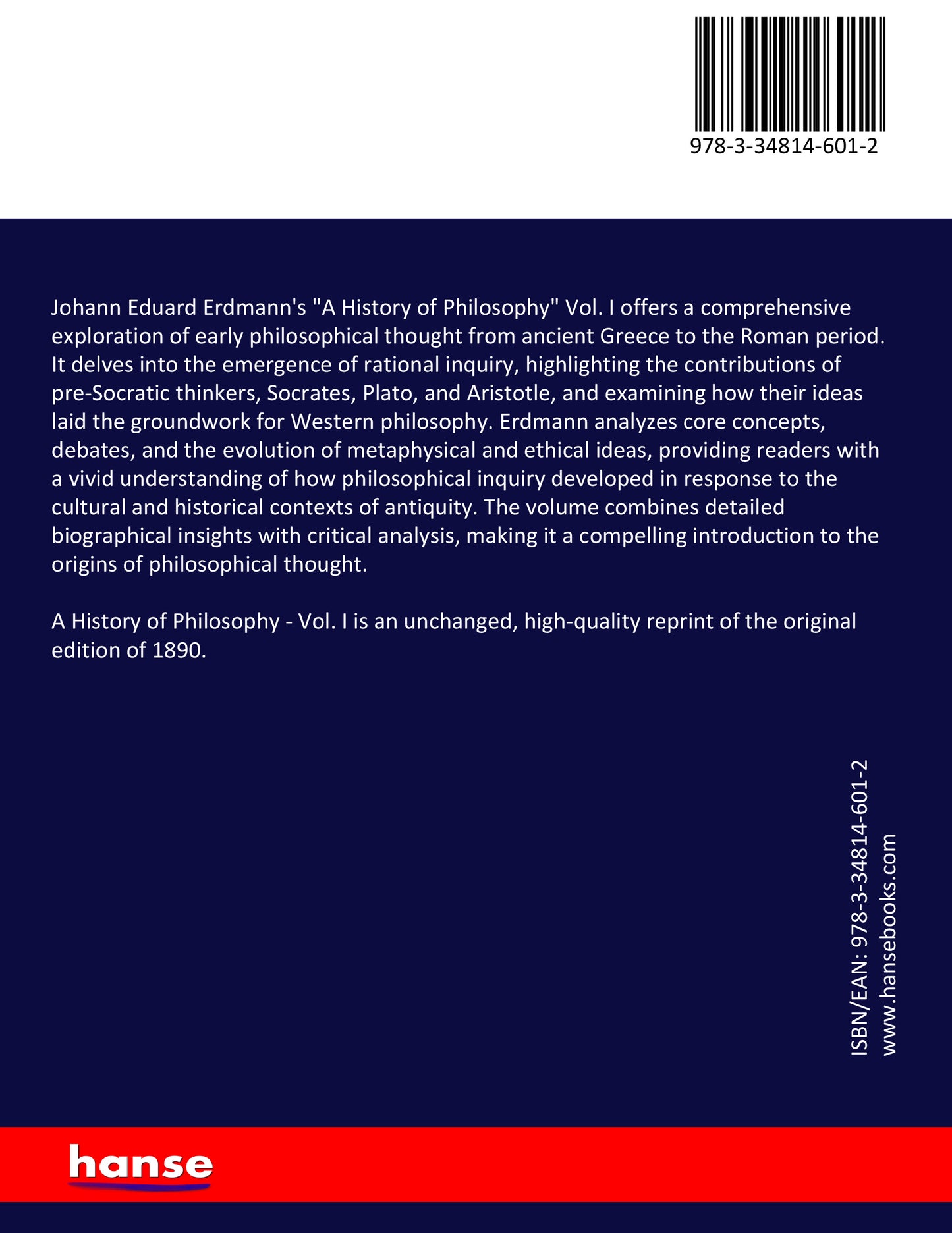 A History of Philosophy - Back Cover