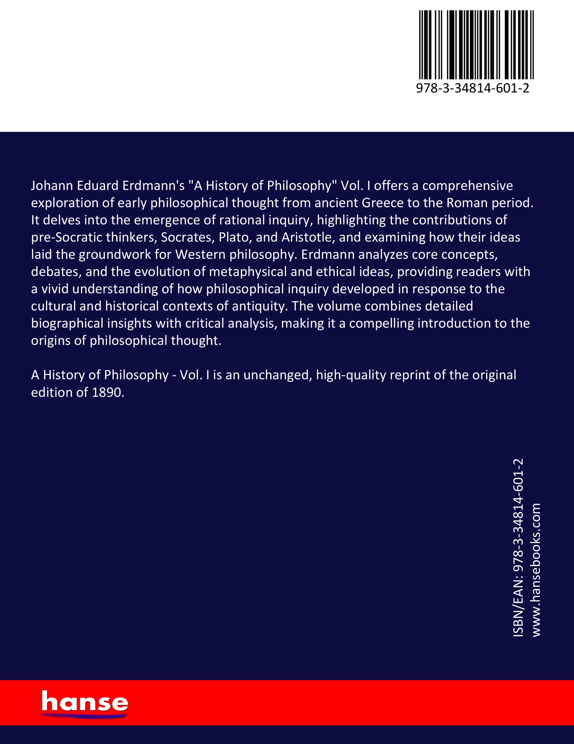 A History of Philosophy - Back Cover