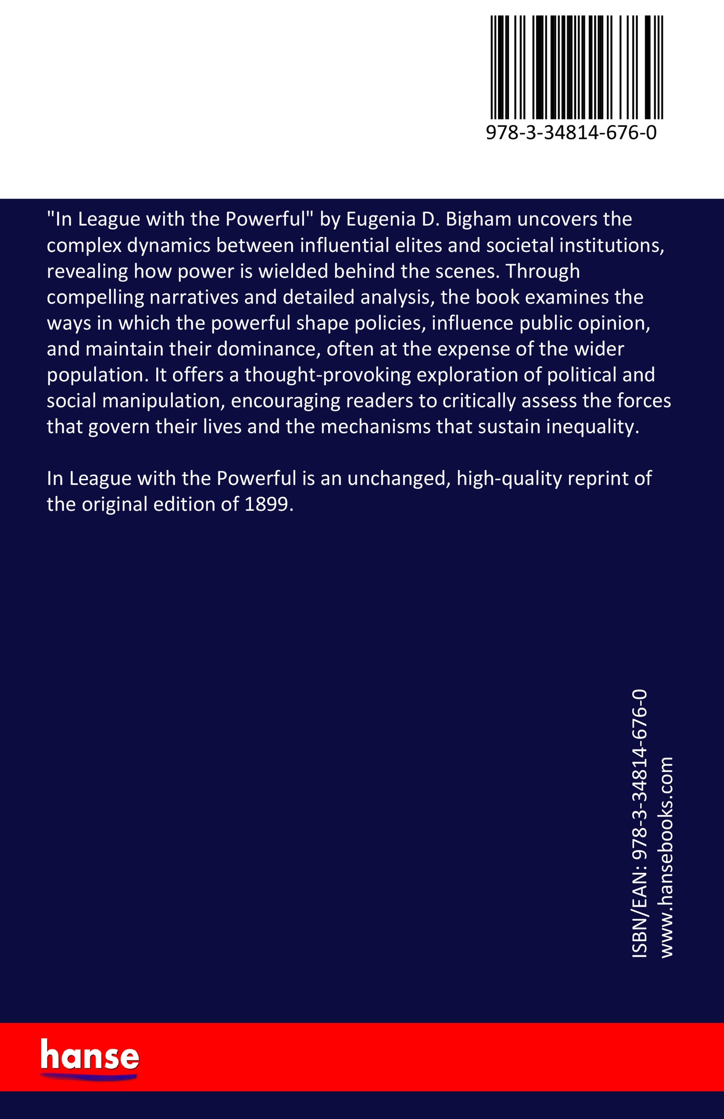 In League with the Powerful - Back Cover
