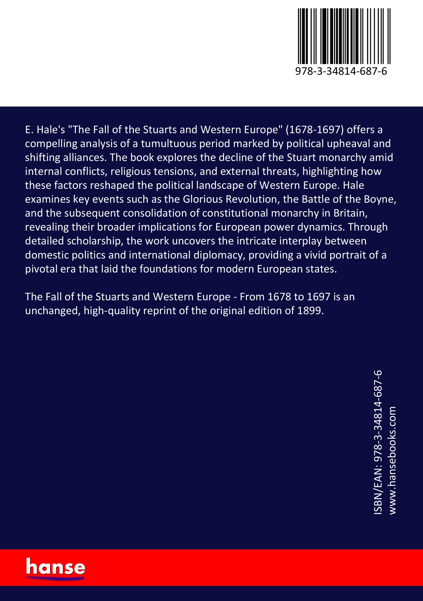 The Fall of the Stuarts and Western Europe - Back Cover