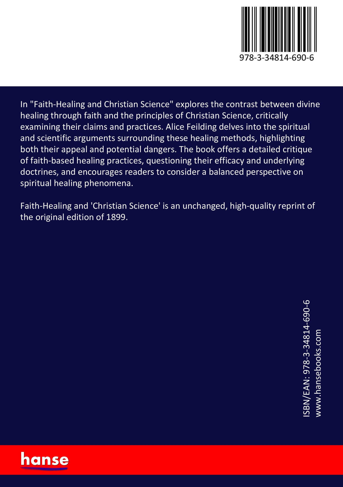 Faith-Healing and 'Christian Science' - Back Cover