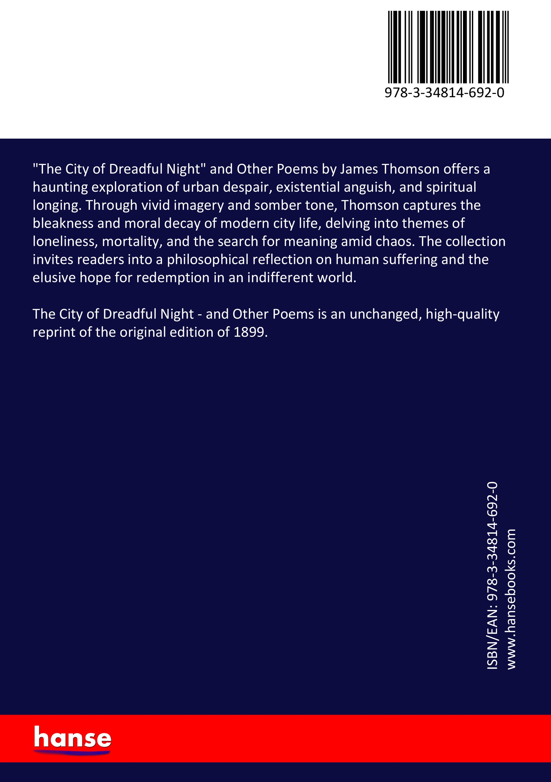 The City of Dreadful Night - Back Cover