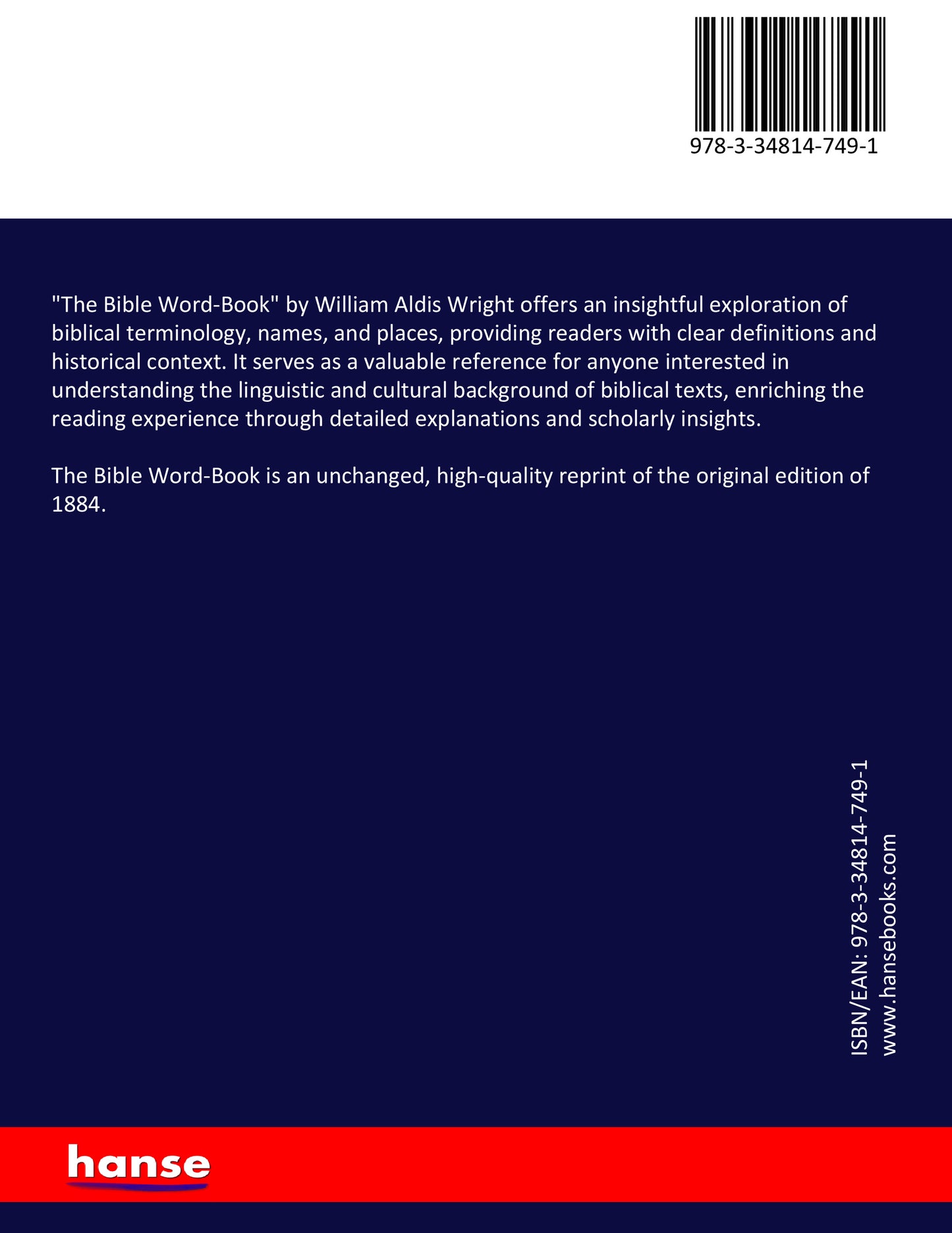 The Bible Word-Book - Back Cover