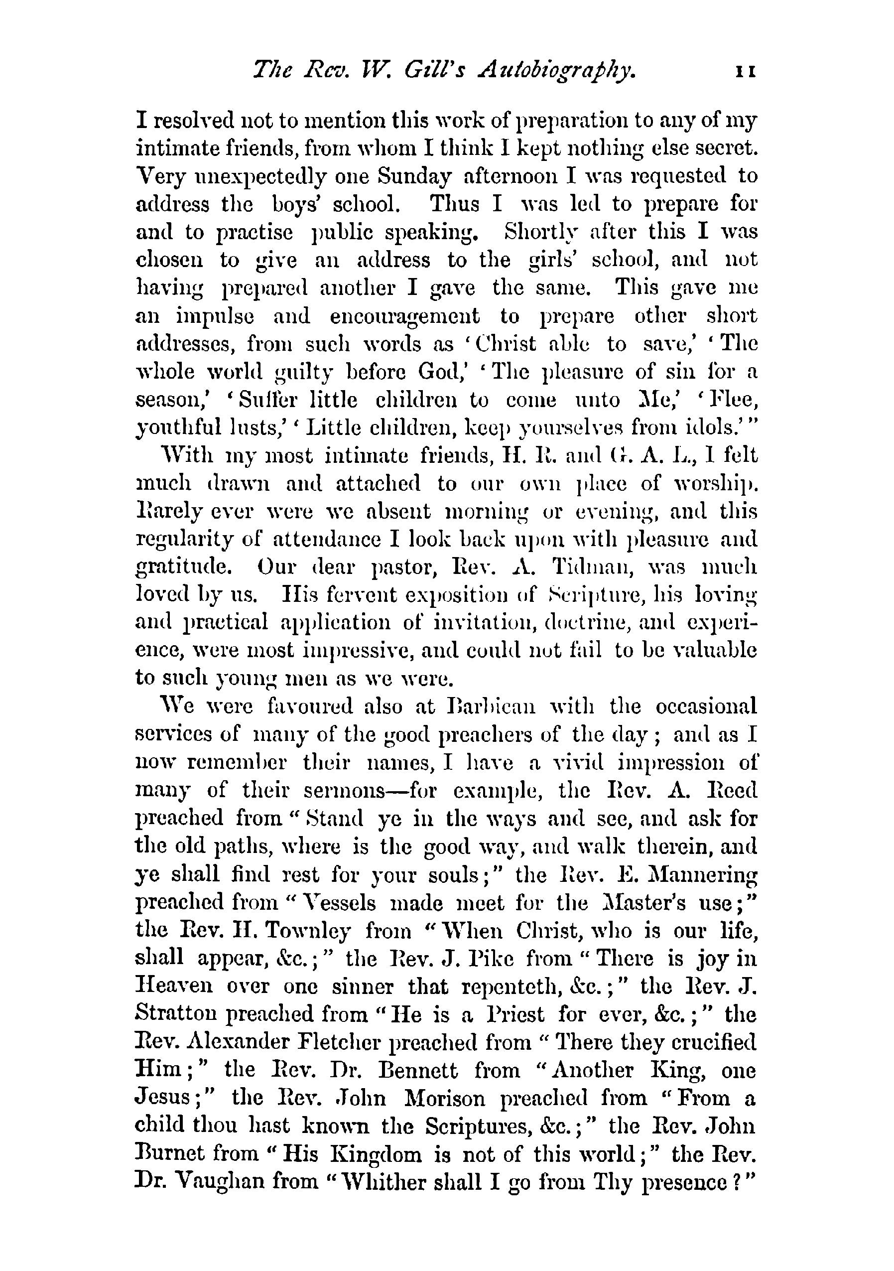 Selections from the Autobiography of the Rev. William Gill - Page 19