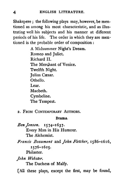 Five Short Courses of Reading in English Literature - Page 14