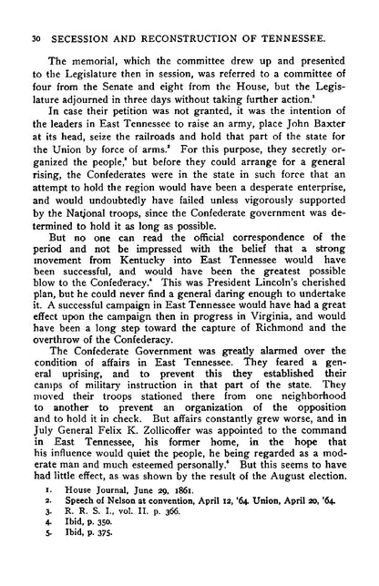 The Secession and Reconstruction of Tennessee - Page 32