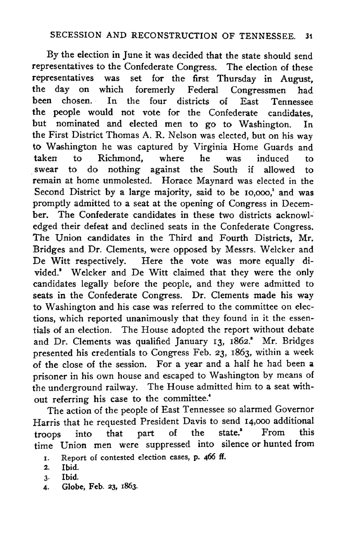 The Secession and Reconstruction of Tennessee - Page 33
