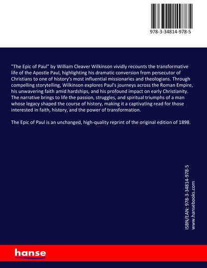 The Epic of Paul - Back Cover