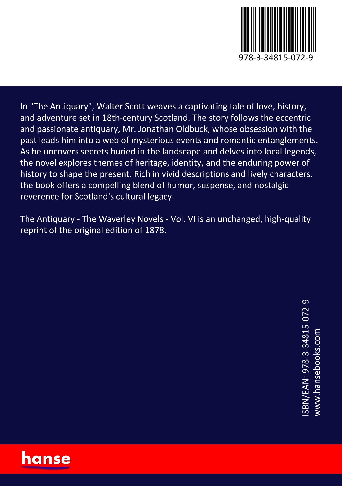 The Antiquary - Back Cover