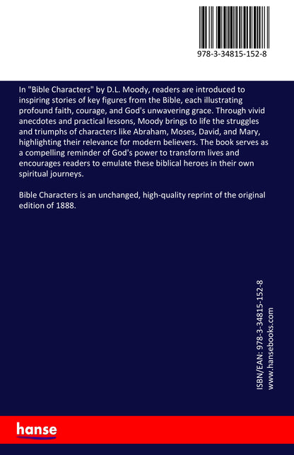 Bible Characters - Back Cover