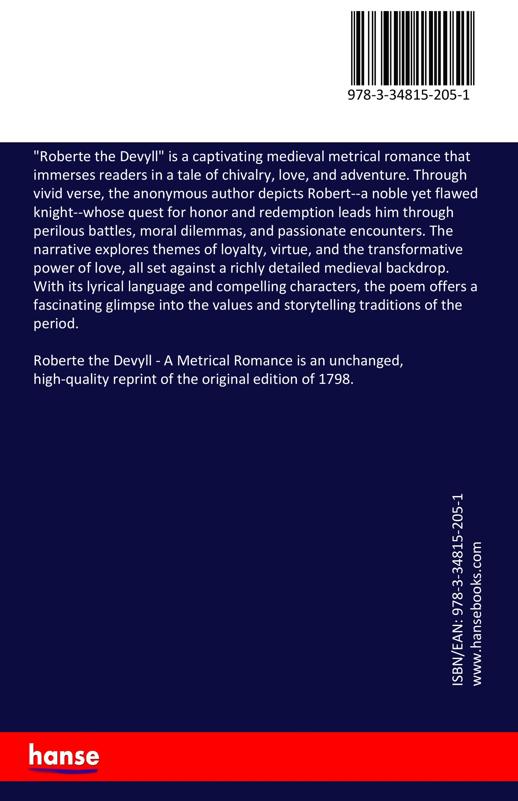 Roberte the Devyll - Back Cover