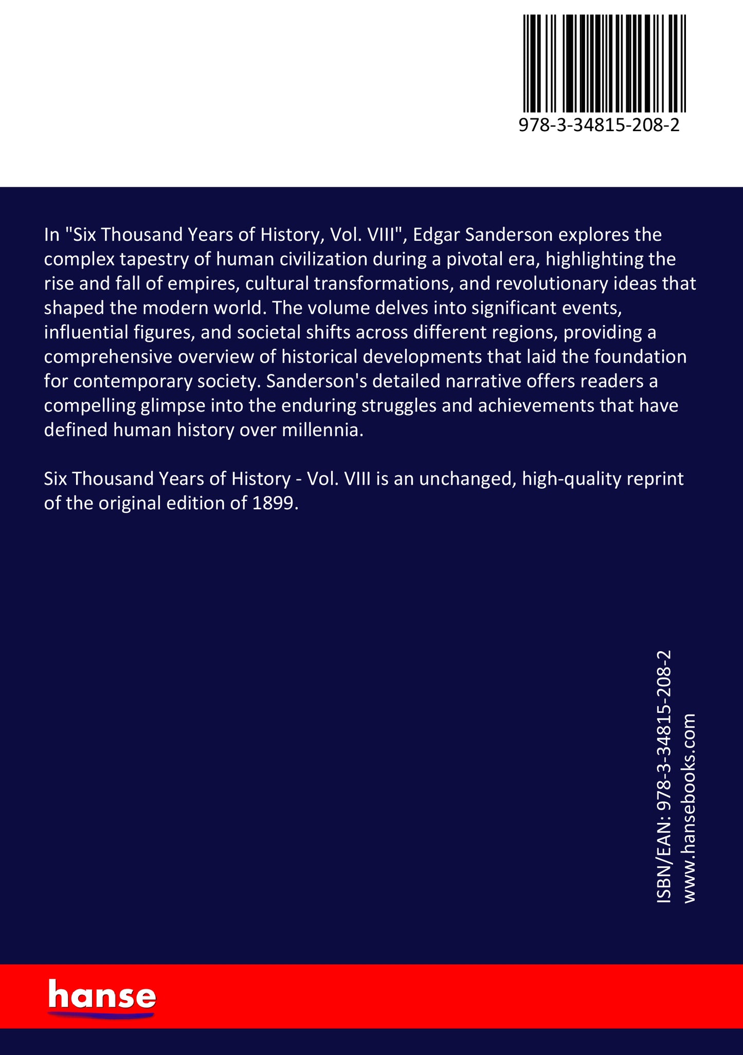 Six Thousand Years of History - Back Cover