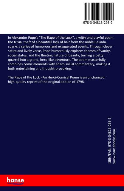 The Rape of the Lock - Back Cover