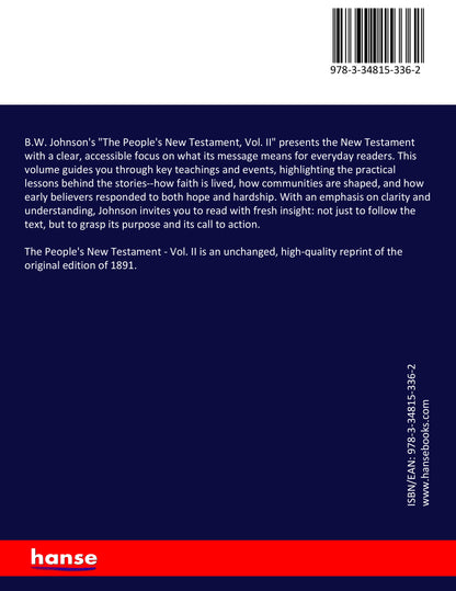The People's New Testament - Back Cover