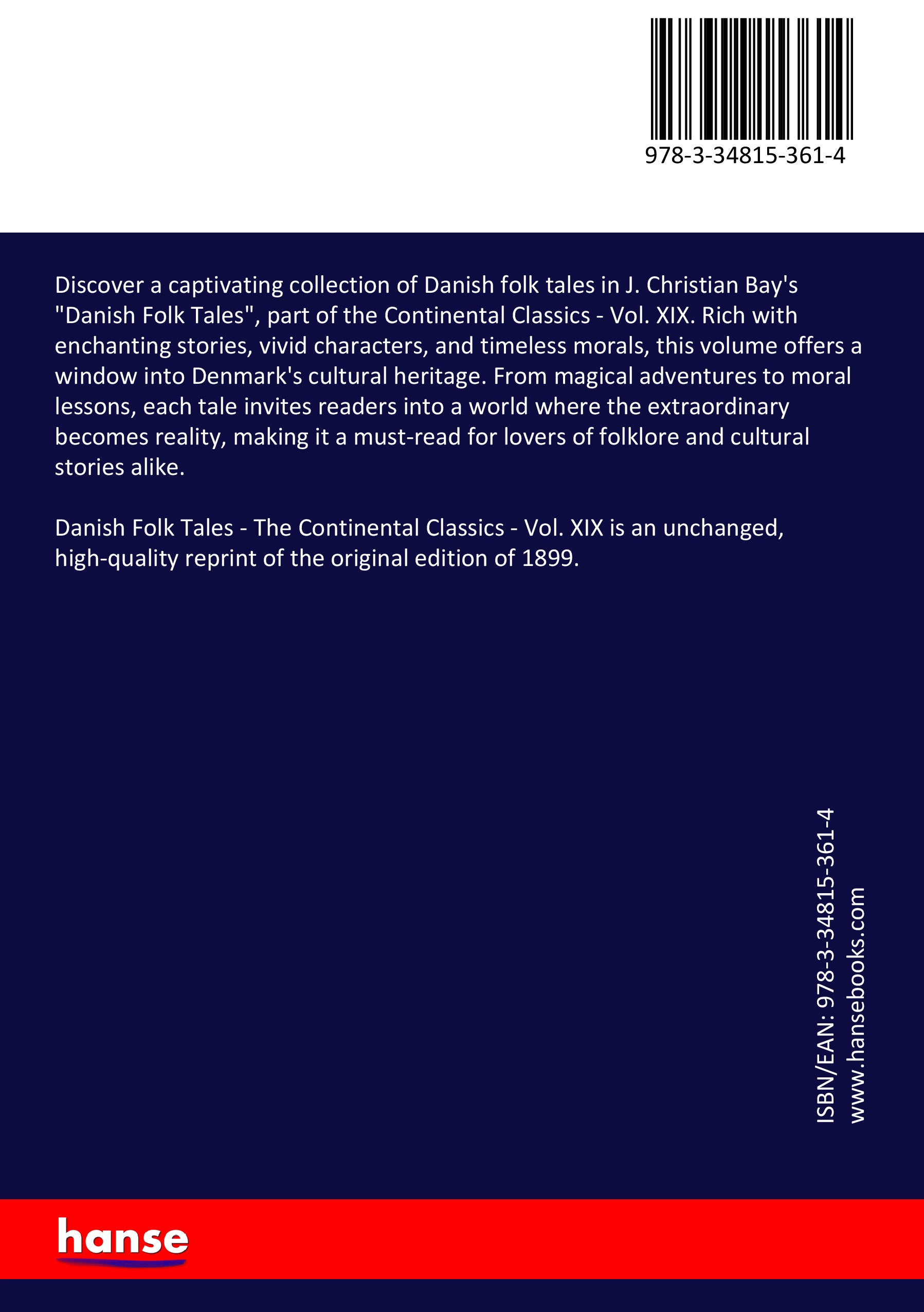 Danish Folk Tales - Back Cover
