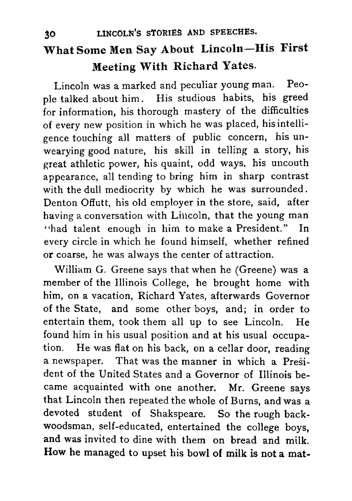 Abraham Lincoln's Stories and Speeches - Page 32
