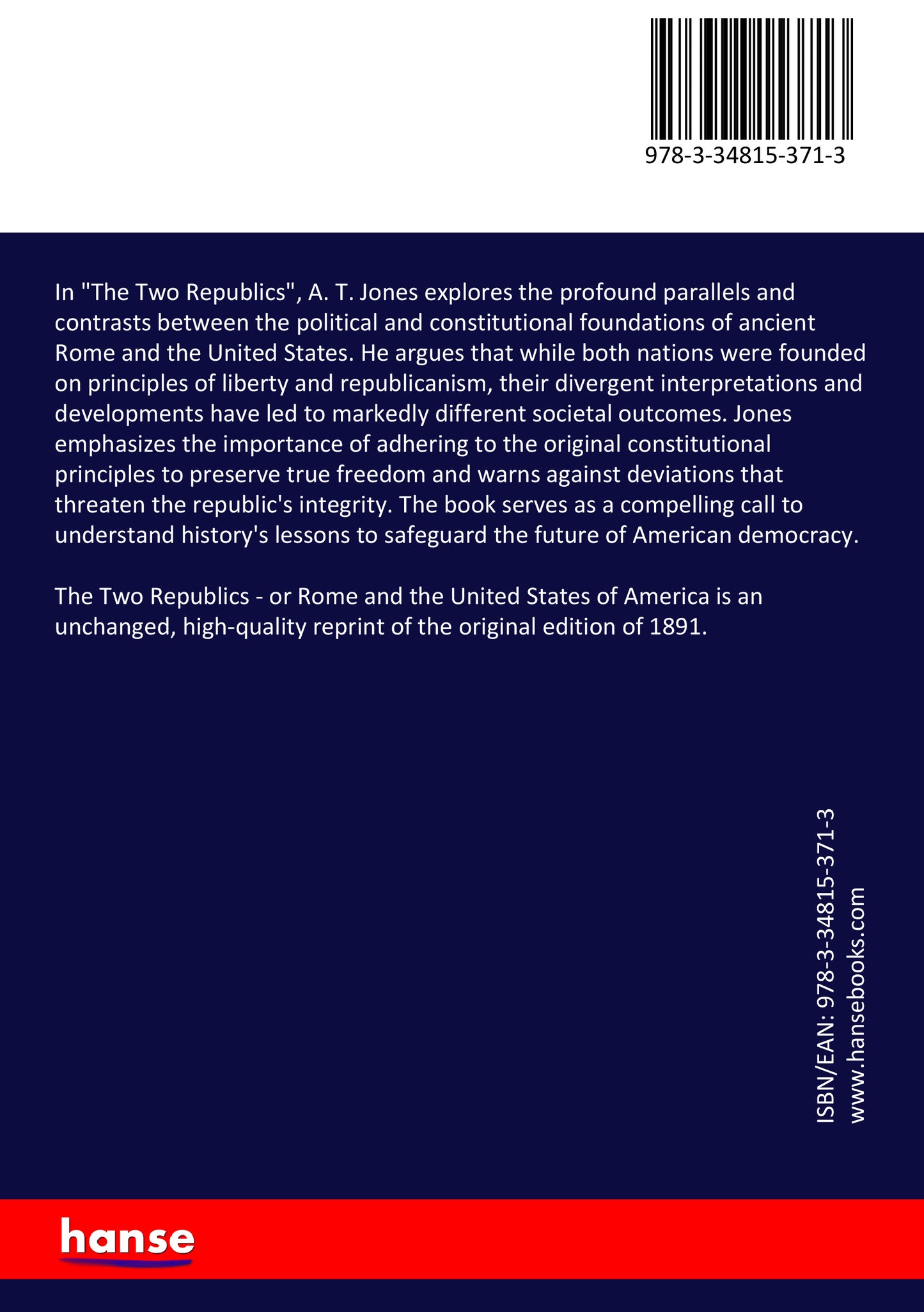 The Two Republics - Back Cover
