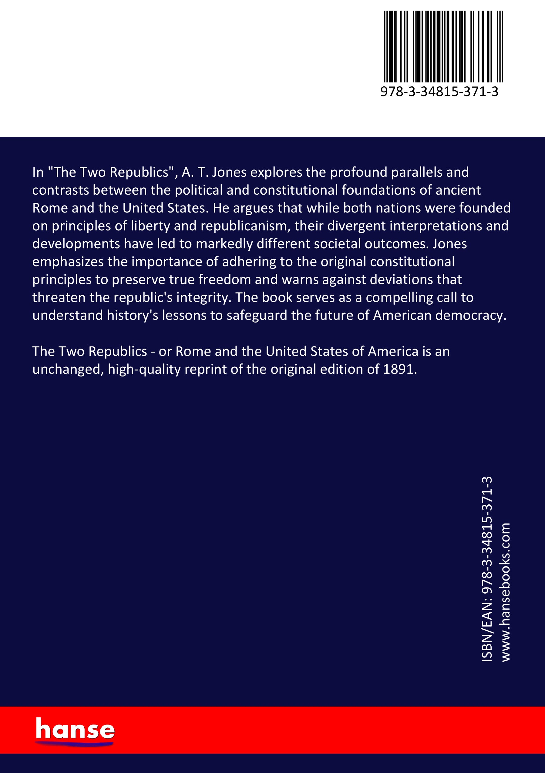The Two Republics - Back Cover