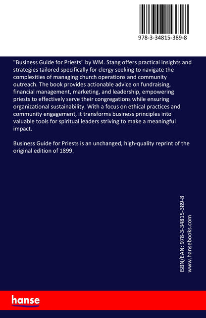 Business Guide for Priests - Back Cover